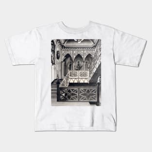 medieval environment castle stairs Kids T-Shirt